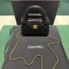 Chanel Mini Kelly ( mini shopping bag ) nera del 2023 hardware dorato condizioni ottime passaporto digitale con scatola dustbag e certificato entrupy