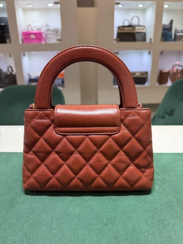 Chanel Mini Kelly ( mini shopping bag ) cognac del 2024 hardware dorato condizioni ottime passaporto digitale con scatola dustbag e certificato