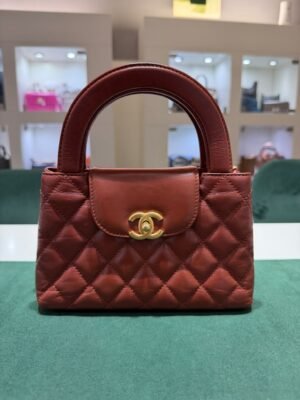 Chanel Mini Kelly ( mini shopping bag ) cognac del 2024 hardware dorato condizioni ottime passaporto digitale con scatola dustbag e certificato