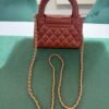 Chanel Mini Kelly ( mini shopping bag ) cognac del 2024 hardware dorato condizioni ottime passaporto digitale con scatola dustbag e certificato