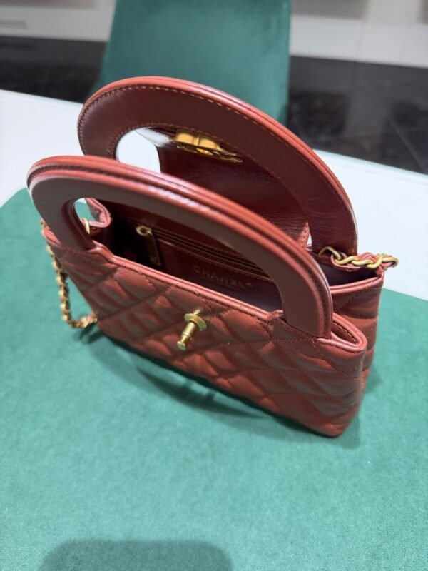 Chanel Mini Kelly ( mini shopping bag ) cognac del 2024 hardware dorato condizioni ottime passaporto digitale con scatola dustbag e certificato