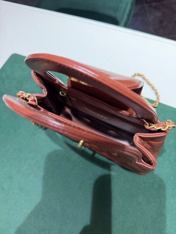 Chanel Mini Kelly ( mini shopping bag ) cognac del 2024 hardware dorato condizioni ottime passaporto digitale con scatola dustbag e certificato