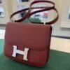 HERMÈS CONSTANCE III MINI MIRO 18 – VEAU EPSOM BORDEAUX – HARDWARE PALLADIO – 2026 full set con scontrino e scatola Hermès.