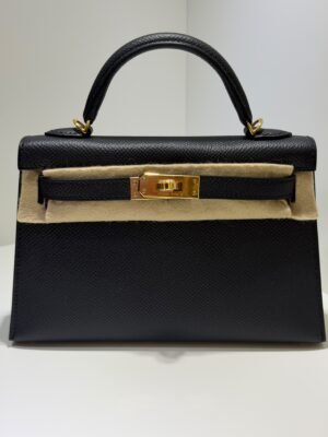 Herm&egrave;s mini Kelly Sellier epsom color Noir ( nero ) NUOVA 2026 seriale G