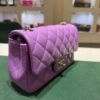 CHANEL Classic Mini Rectangular Flap Bag colore Viola  in pelle Lambskin Hardware Oro del 2022