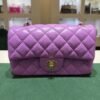 CHANEL Classic Mini Rectangular Flap Bag colore Viola  in pelle Lambskin Hardware Oro del 2022