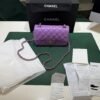 CHANEL Classic Mini Rectangular Flap Bag colore Viola  in pelle Lambskin Hardware Oro del 2022