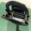 HANEL Mini Kelly ( Mini Shopping Bag Kelly ) colore Nero Pelle di Vitello Hardware Oro del 2024