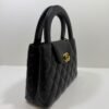 HANEL Mini Kelly ( Mini Shopping Bag Kelly ) colore Nero Pelle di Vitello Hardware Oro del 2024