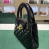HANEL Mini Kelly ( Mini Shopping Bag Kelly ) colore Nero Pelle di Vitello Hardware Oro del 2024