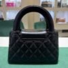 HANEL Mini Kelly ( Mini Shopping Bag Kelly ) colore Nero Pelle di Vitello Hardware Oro del 2024