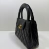 HANEL Mini Kelly ( Mini Shopping Bag Kelly ) colore Nero Pelle di Vitello Hardware Oro del 2024