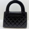 HANEL Mini Kelly ( Mini Shopping Bag Kelly ) colore Nero Pelle di Vitello Hardware Oro del 2024