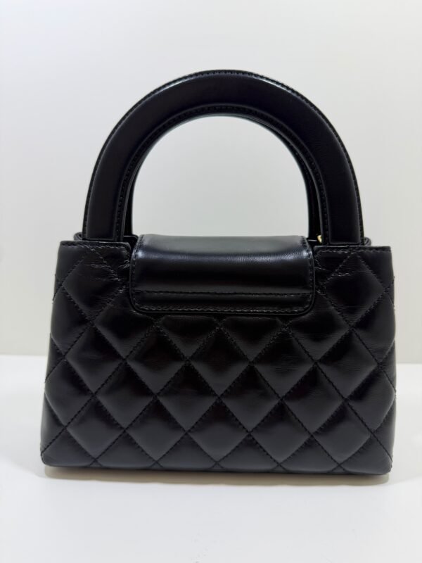 HANEL Mini Kelly ( Mini Shopping Bag Kelly ) colore Nero Pelle di Vitello Hardware Oro del 2024