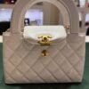 CHANEL Mini Kelly ( Mini Shopping Bag Kelly ) colore bianco panna Pelle di Vitello Hardware Oro del 2023
