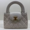 CHANEL Mini Kelly ( Mini Shopping Bag Kelly ) colore bianco panna Pelle di Vitello Hardware Oro del 2023