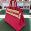 Hermès Birkin 25 retourne veau togo colore Rose mexico ( fuxia ) stampa G NUOVA Settembre 2026 hardware palladio